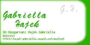 gabriella hajek business card